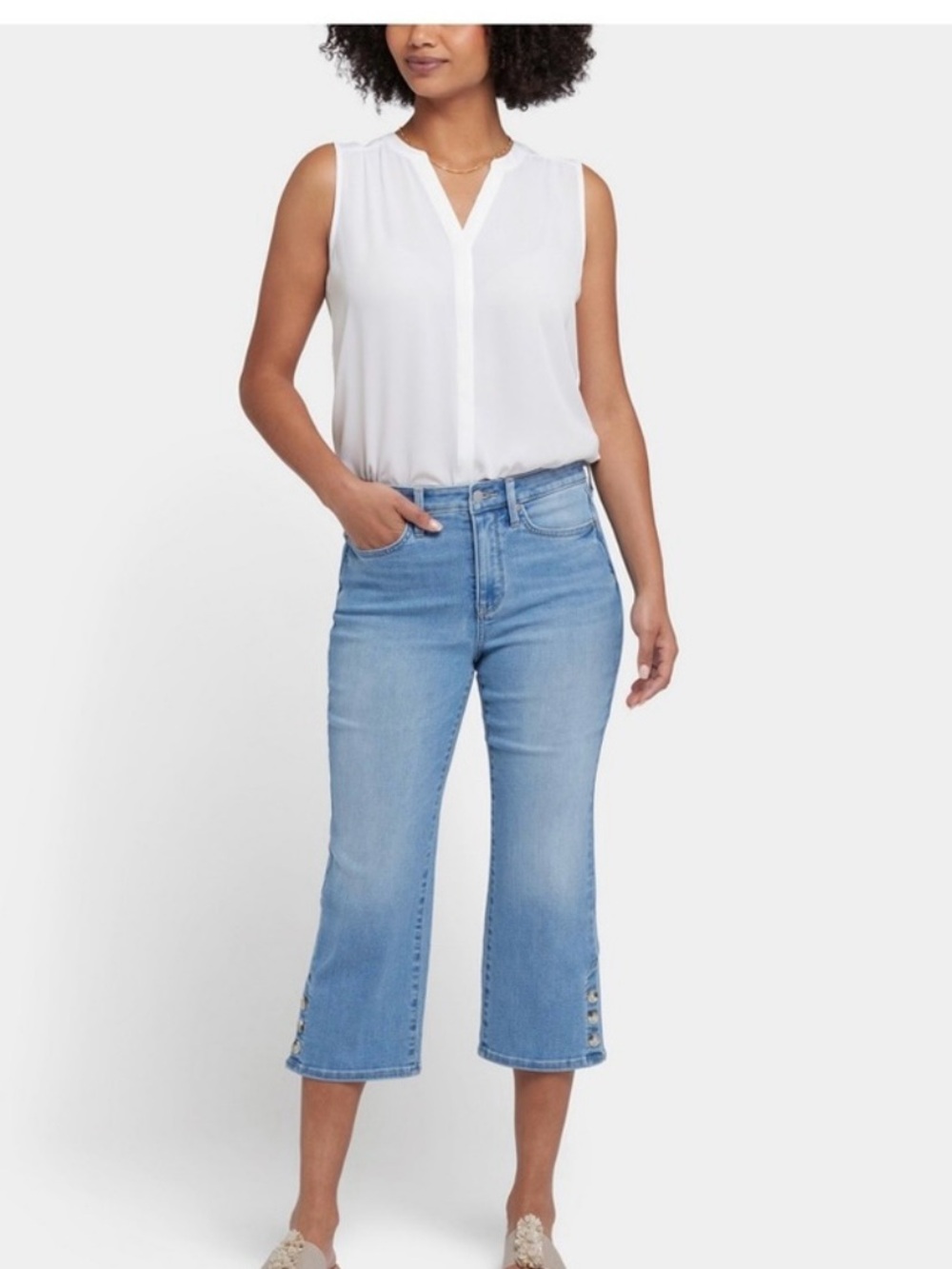 NYDJ Women's Joni Light Blue Capri Jeans